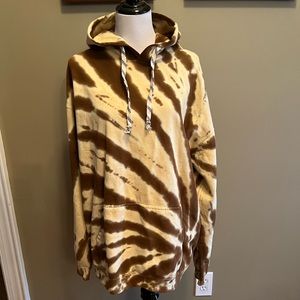 Jake Austin Grey Mens tie dye Hoodie Sz XL